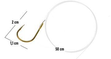 Haczyki WIĄZANE ISEAMA Przypony GOTOWE 10 SZT r 1