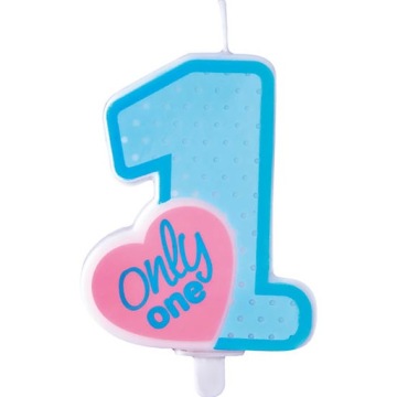 Свеча Only One синяя, 8 см.