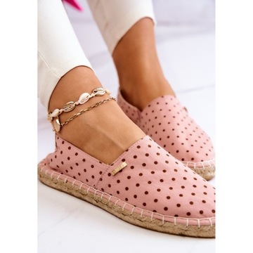 Różowe Tkanina Buty Espadryle Big Star r.36