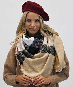 Классический берет с АНТЕННОЙ один размер бордовый