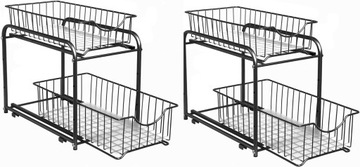 PÓŁKI KUCHENNE REGAŁ ORGANIZER WYSUWANE PÓŁKI 2 x 2 STYL INDUSTRIALNY LOFT