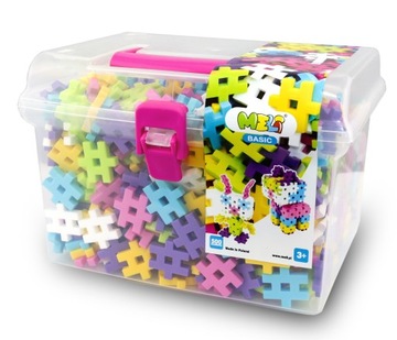 Wafle Klocki konstrukcyjne Meli Basic Box 500 el.