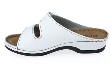 ТАПОЧКИ ЖЕНСКИЕ INBLU 06-08 КОЖАНАЯ СТЕЛКА БЕЛАЯ МЕДИЦИНСКАЯ САНТЕХНИКА 36