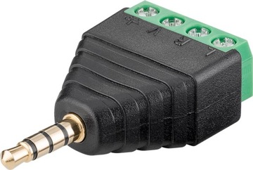 СТЕРЕО РАЗЪЕМ MINIJACK 3,5 ММ С 4-КОНТАКТНЫМ КЛЕММНЫМ БЛОКОМ