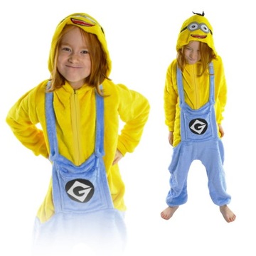 ONESIE KIGURUMI CIEPŁA PIŻAMA JEDNOCZĘŚCIOWA KOMBINEZON DRES STRÓJ 134-140