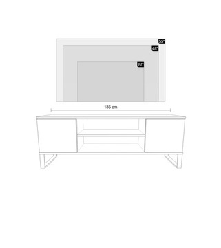 ФОКУС Тумба под ТВ, 135 см, лофт, имитация ламелей Лофт
