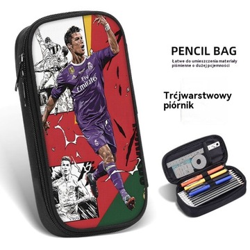 НОВЫЙ красивый складной двойной пенал CR7 Ronaldo PATTERNS, большая вместимость