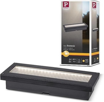 Paulmann Встраиваемый в землю светильник с датчиком сумерек DOMENIC 20x8см SOLAR LED
