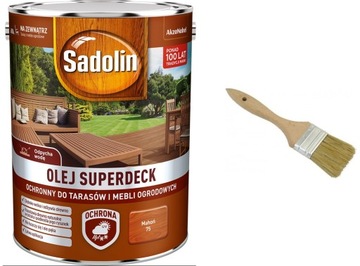 SADOLIN SUPERDECK olej do drewna mahoń, 5l +GRATIS
