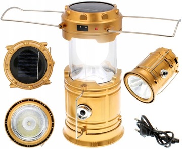 Latarka Lampa LED Solar PowerBank USB Kempingowa