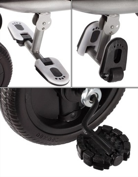 ТРЕХКОЛЕСНЫЙ ВЕЛОСИПЕД 360 ПОВОРОТНЫЙ СКЛАДНОЙ СУМКА-КОЗЫРОК КОРЗИНЫ 3 В 1 ДЛЯ ДЕТЕЙ