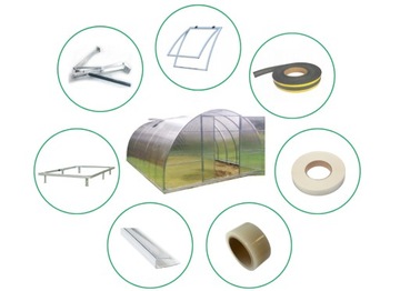 Поликарбонатная теплица 3,5х6 м Гальванизированный туннель 40x20 мм