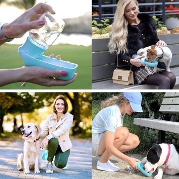 ТУРИСТИЧЕСКАЯ БУТЫЛКА С МИСКОЙ ДЛЯ СОБАК 350МЛ