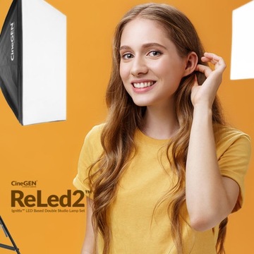 Komplet lamp Oświetlenie LED 2x 100W Softbox