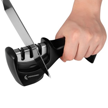 ТОЧИЛКА КУХОННЫХ НОЖЕЙ ДЛЯ НОЖНИЦ КОМПАКТНОЕ КОЛЕСО 3в1