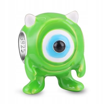 Charms Srebro 925 Zawieszka Koralik Mike Wazowski