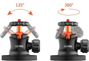 Магнитный держатель на присоске для камеры GoPro UURIG 1/4 дюйма