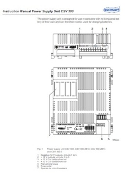 Блок питания электроблока Schaudt CSV 300 12/230В 24А для электроблока кемпера