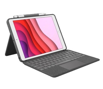 Logitech Combo Touch iPad 7, 8, 9 generacji - niemiecka klawiatura
