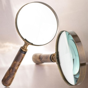 Lupa szkło powiększające 23cm dekoracyjna gabinetowa