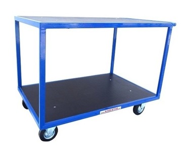 WÓZEK platformowy transportowy 100x80 Dwie Półki