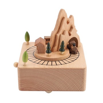 Деревянная музыкальная шкатулка Красивая деревянная поделка