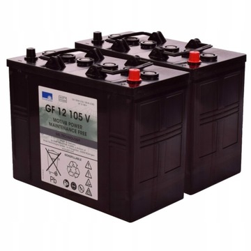 2 x BATERIA AKUMULATOR 12V 105Ah SONNENSCHEIN GEL - ZESTAW BATERII ŻELOWYCH