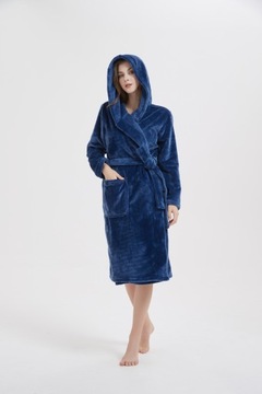 ТЕПЛЫЙ ХАЛАТ С КАПЮШОНОМ МЯГКИЙ ХАЛАТ 2XL/3XL