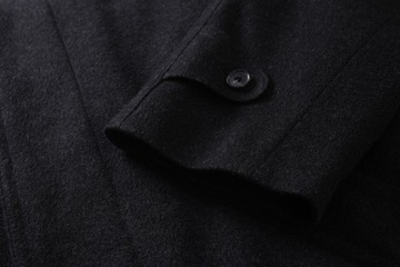 GILBERTO wełniany płaszcz męski vintage czarny 56