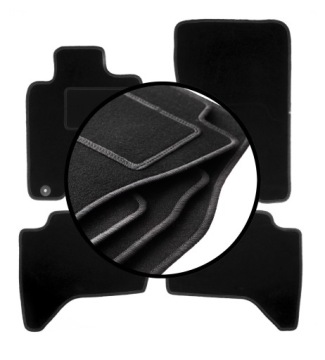 Velurové koberce komplet pro: Mitsubishi L200 IV pickup (2006-2015)