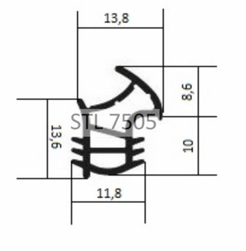 GERDA WHITE СТАЛЬНАЯ ДВЕРНАЯ ПРОКЛАДКА 1 метр