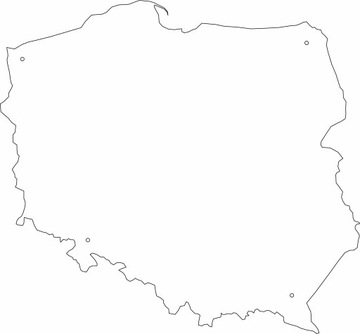 Duża Tablica Magnetyczna Polska na Magnesy z Podróży Biała 80x74cm 1mm