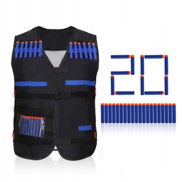 SET NAJMOCNIEJSZA KAMIZELKA DO STRZAŁKI NERF