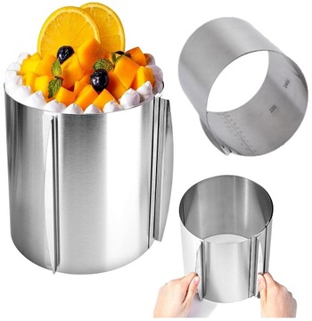 OPASKA RANT OBRĘCZ TORTOWNICA FORMA REGULOWANA PODZIAŁKA 16-30 wys 20cm