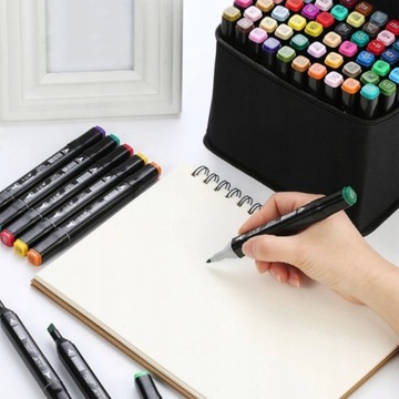АЛКОГОЛЬНЫЕ МАРКЕРЫ Фломастеры двусторонние Маркеры Pens Pro + СУМКА 48 ШТ.
