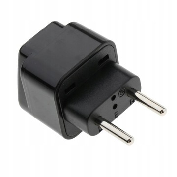 Konwerter wtyczki UE Adapter UE Uniwersalna czerń