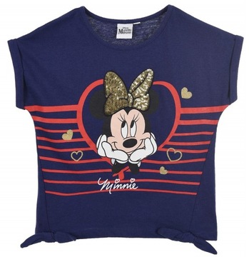 Dziewczęcy top Myszka Minnie Disney granatowy 116