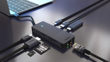 Многопортовый адаптер RAPOO USB C 8в1