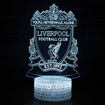 LIVERPOOL 3D светодиодный ночник USB/БАТАРЕЯ + ПУЛЬТ ДИСТАНЦИОННОГО УПРАВЛЕНИЯ