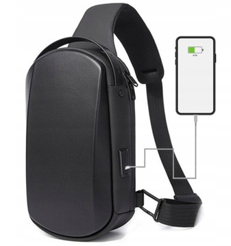 PLECAK miejski BANGE na JEDNO ramię ORGANIZER USB