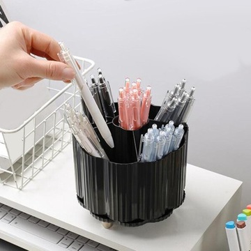 Pudełko do przechowywania Duża pojemność Organizer na biżuterię Obrotowy makijaż Czarny