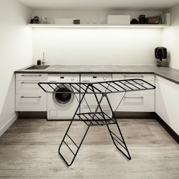 STOJĄCA SUSZARKA NA PRANIE UBRANIA balkonowa pozioma składana PROMIS SU109