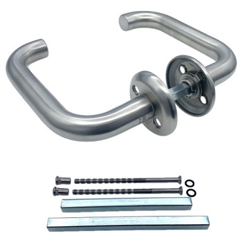 Klamka ASSA ABLOY bezpieczna INOX skandynawska