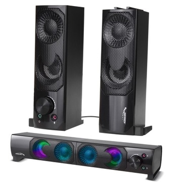 Głośniki komputerowe soundbar Audiocore 3Wx2 LED USB 5v wejście liniowe