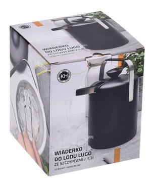 ВЕДРО КОНТЕЙНЕР ДЛЯ ЛЬДА 1,3 Лит. ОХЛАДИТЕЛЬ ДЛЯ ЛЬДА + щипцы