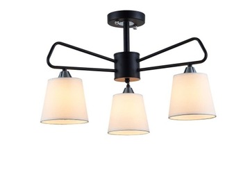 Lampa sufitowa czarno-biała metalowa Morley Ledea