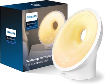 BUDZIK ŚWIETLNY PHILIPS WAKE-UP LIGHT LAMPA SYMULACJA WSCHODU SŁOŃCA HF3651