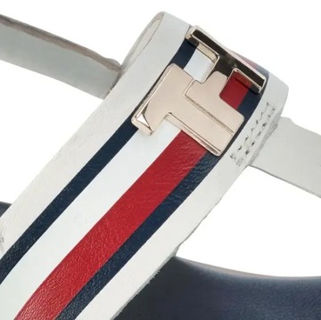 Skórzane sandały TOMMY HILFIGER klapki japonki TH