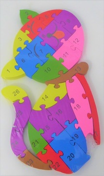 PUZZLE drewniane układanka EDUKACYJNE