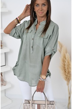 ЛЕГКАЯ РУБАШКА НА ПОЛОВИНЕ МОЛНИИ ALLORA! ВЗ.1